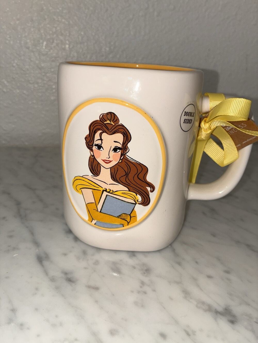 NEW Rae Dunn Disney Beauty & The Beast LOST IN A BOOK Belle Ceramic Mug